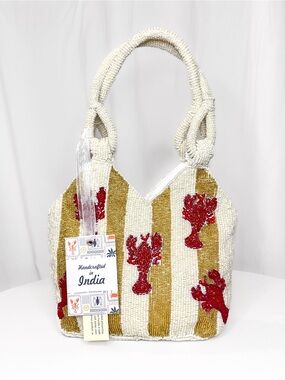 NWT Beaded Lobster Stripe Purse Bag